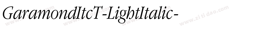 GaramondItcT-LightItalic字体转换