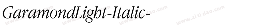 GaramondLight-Italic字体转换