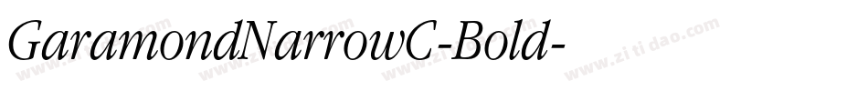 GaramondNarrowC-Bold字体转换