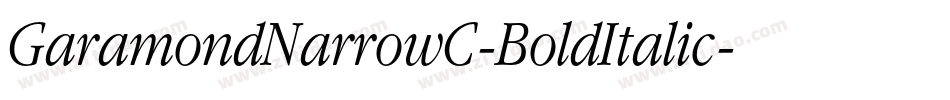 GaramondNarrowC-BoldItalic字体转换