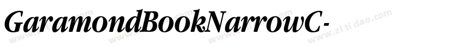 GaramondBookNarrowC字体转换