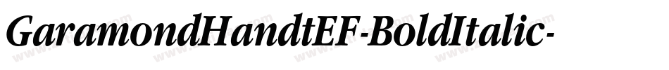 GaramondHandtEF-BoldItalic字体转换