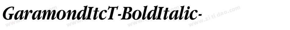 GaramondItcT-BoldItalic字体转换