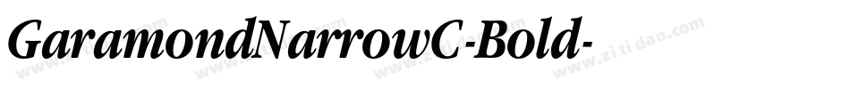 GaramondNarrowC-Bold字体转换