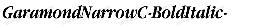GaramondNarrowC-BoldItalic字体转换