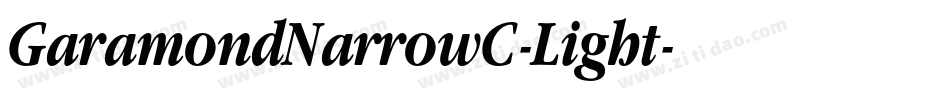 GaramondNarrowC-Light字体转换