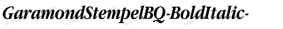 GaramondStempelBQ-BoldItalic字体转换