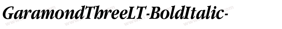 GaramondThreeLT-BoldItalic字体转换