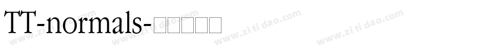 TT-normals字体转换