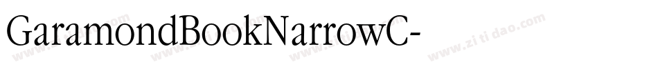 GaramondBookNarrowC字体转换