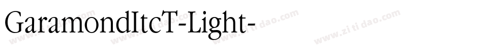 GaramondItcT-Light字体转换