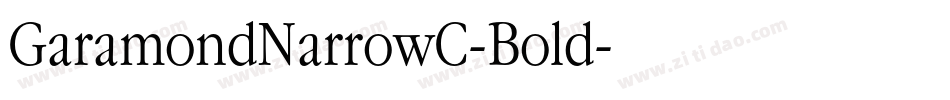GaramondNarrowC-Bold字体转换