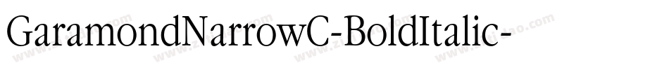 GaramondNarrowC-BoldItalic字体转换