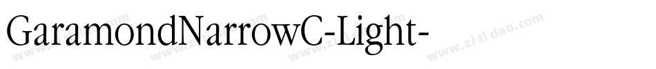 GaramondNarrowC-Light字体转换