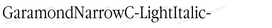 GaramondNarrowC-LightItalic字体转换