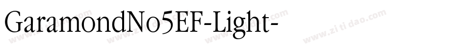 GaramondNo5EF-Light字体转换
