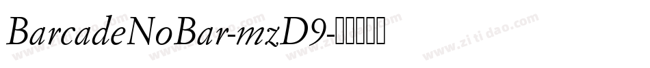 BarcadeNoBar-mzD9字体转换
