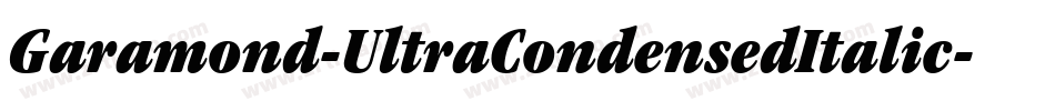 Garamond-UltraCondensedItalic字体转换