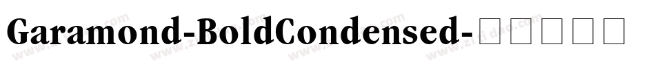 Garamond-BoldCondensed字体转换