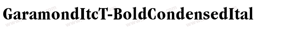 GaramondItcT-BoldCondensedItalic字体转换