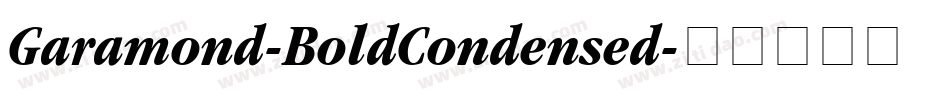 Garamond-BoldCondensed字体转换