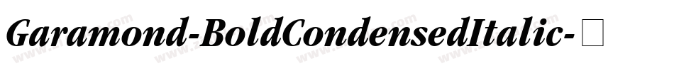 Garamond-BoldCondensedItalic字体转换