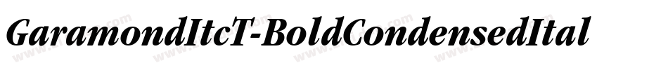 GaramondItcT-BoldCondensedItalic字体转换
