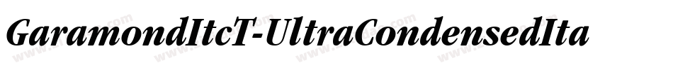 GaramondItcT-UltraCondensedItalic字体转换