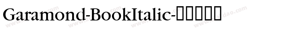 Garamond-BookItalic字体转换