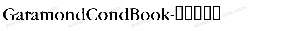 GaramondCondBook字体转换
