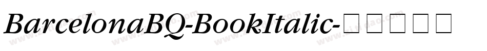 BarcelonaBQ-BookItalic字体转换