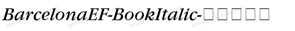 BarcelonaEF-BookItalic字体转换