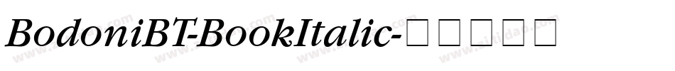 BodoniBT-BookItalic字体转换