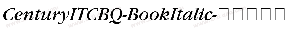 CenturyITCBQ-BookItalic字体转换