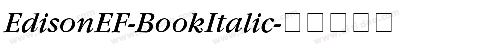 EdisonEF-BookItalic字体转换