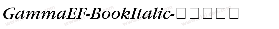 GammaEF-BookItalic字体转换