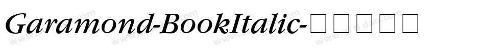 Garamond-BookItalic字体转换
