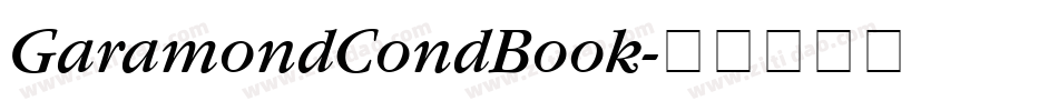 GaramondCondBook字体转换