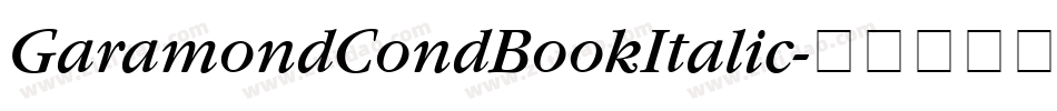 GaramondCondBookItalic字体转换