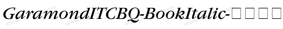 GaramondITCBQ-BookItalic字体转换