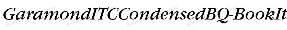 GaramondITCCondensedBQ-BookItalic字体转换
