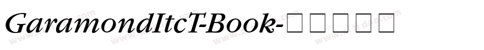 GaramondItcT-Book字体转换