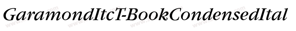 GaramondItcT-BookCondensedItalic字体转换