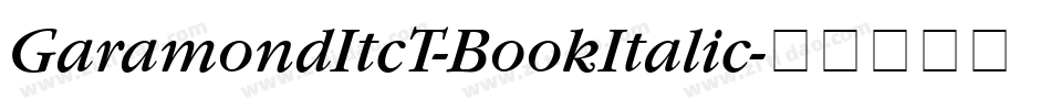 GaramondItcT-BookItalic字体转换