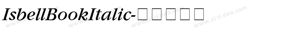 IsbellBookItalic字体转换