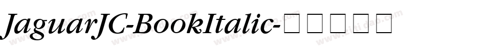 JaguarJC-BookItalic字体转换