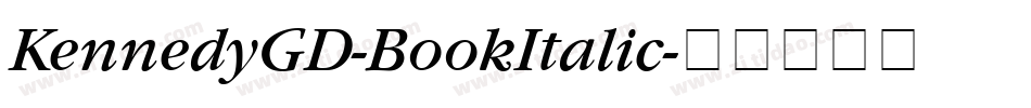 KennedyGD-BookItalic字体转换