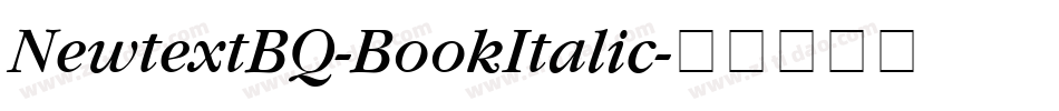 NewtextBQ-BookItalic字体转换