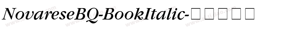 NovareseBQ-BookItalic字体转换