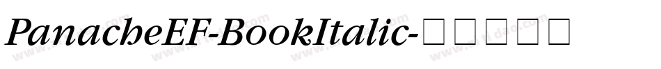 PanacheEF-BookItalic字体转换